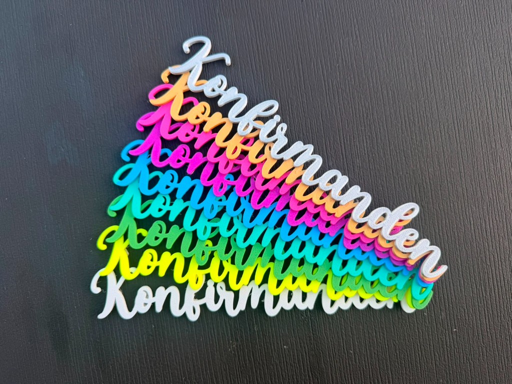 3D-printet navne bordkort