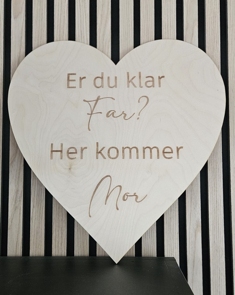 Hjerte i birkefiner til bryllup