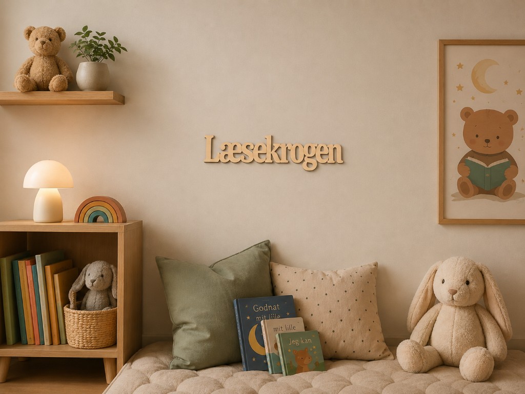 Læsekrogen skilt i læsehjørne